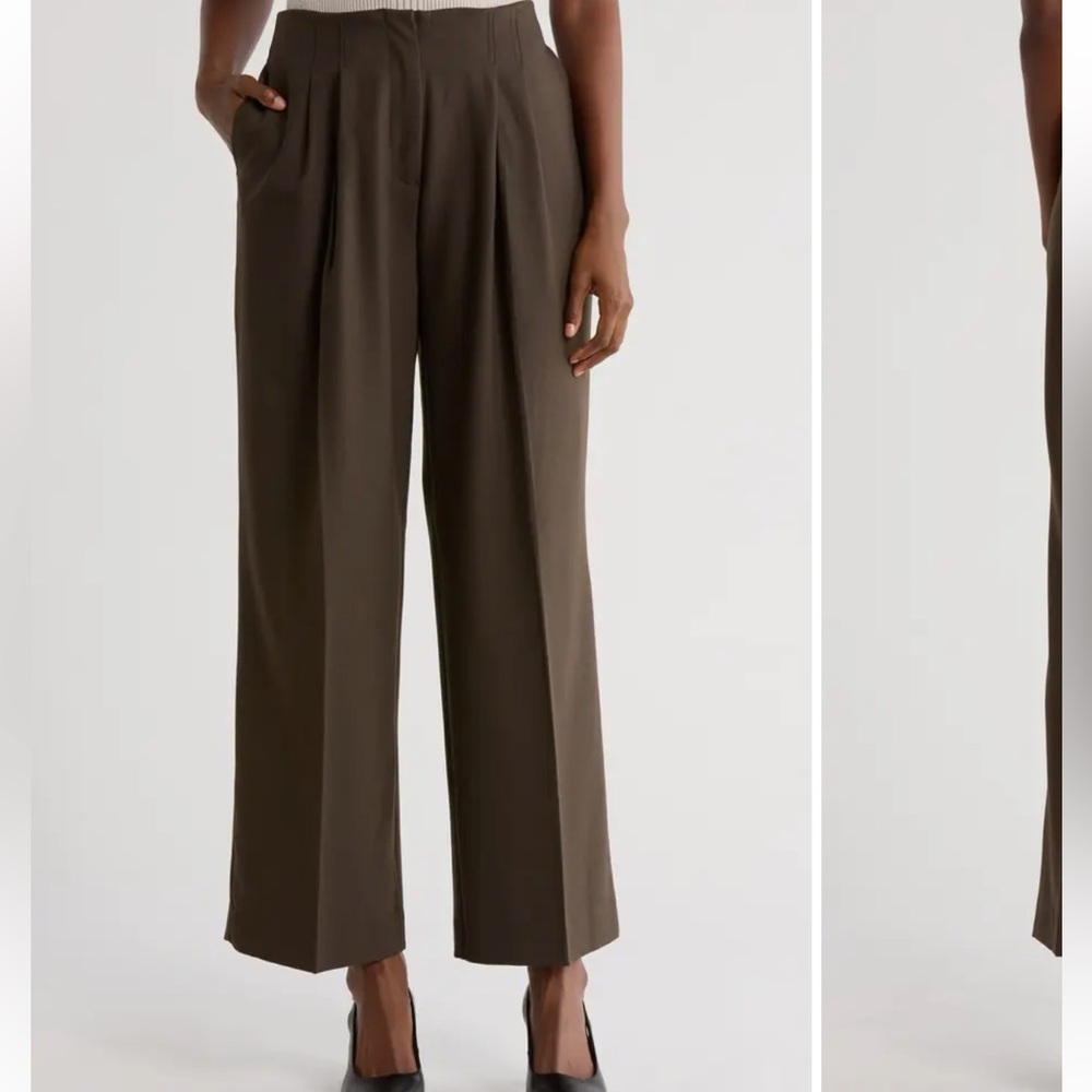 Adrianna Papell Elegant Brown Trousers